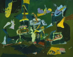 （圖片：Arshile Gorky, “Dark Green Painting” (C. 1948).  Philadelphia Museum of Art. http://artobserved.com/2009/10/go-see-philadelphia-arshile-gorky-at-philadelphia-museum-of-art-through-january-3-2010/)